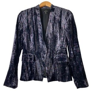 Lucky Brand Printed Velvet Blazer